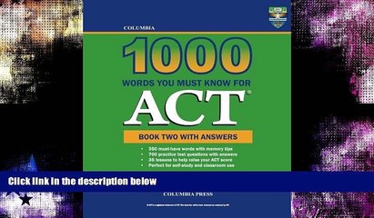 Buy  Columbia 1000 Words You Must Know for ACT: Book Two with Answers (Volume 2) Richard Lee