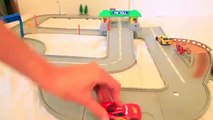 Lightning McQueen and Jeff Gorvette Toll Road DisneyCarToys Tale Lightning McQueen Toll Booth