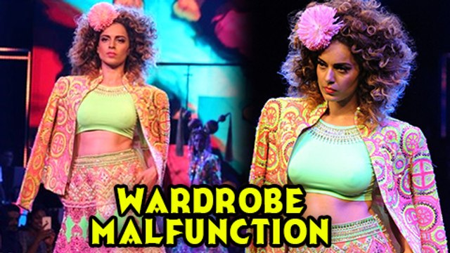 Kangana Ranaut OOPS Moment On Ramp Wardrobe Malfunction Blenders Pride Fashion Tour 2016