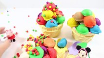 Play Doh Ice Cream Peppa Pig - Kinder Surprise Eggs Peppa Toys Minions Spiderman
