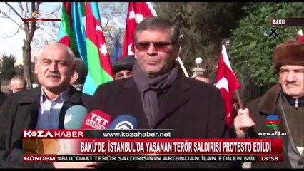 Bakıda terrora qarşı etiraz aksiyası keçirilib