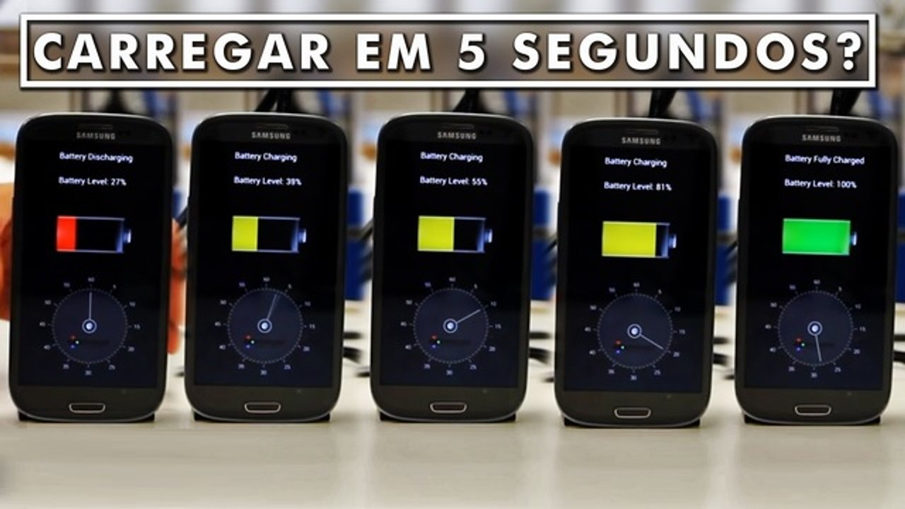 É possível carregar a bateria do celular em 5 segundos