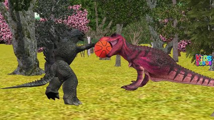 Dinosaurs Vs Elephant & Dinosaurs Vs Shark Cartoon Finger Family For Children Nursery Rhym