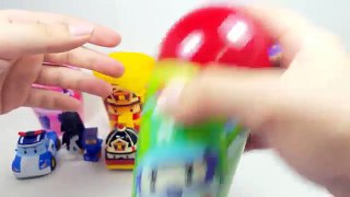 Robocar Poli Surprise Cup with Big Surprise Eggs My Little Pony Pororo Minecraft
