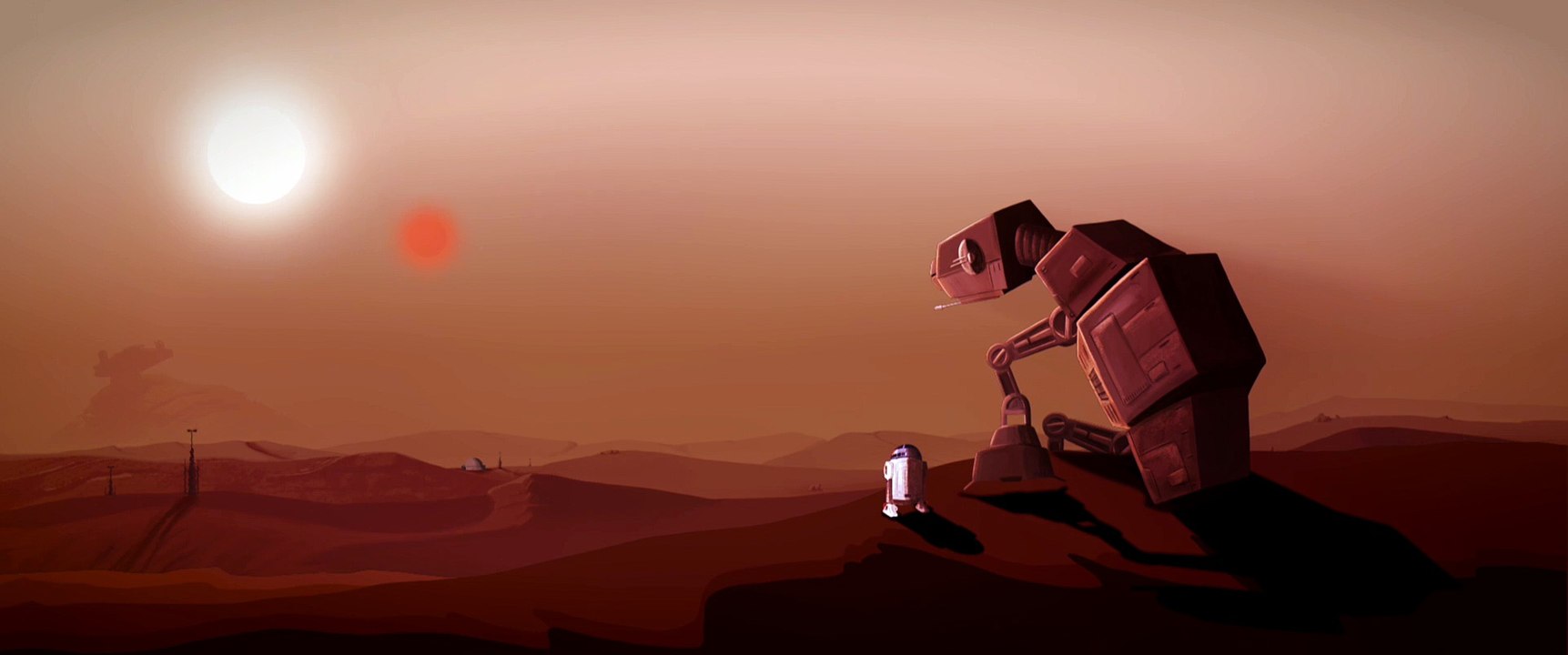 An AT-AT and R2D2 Fall in-love