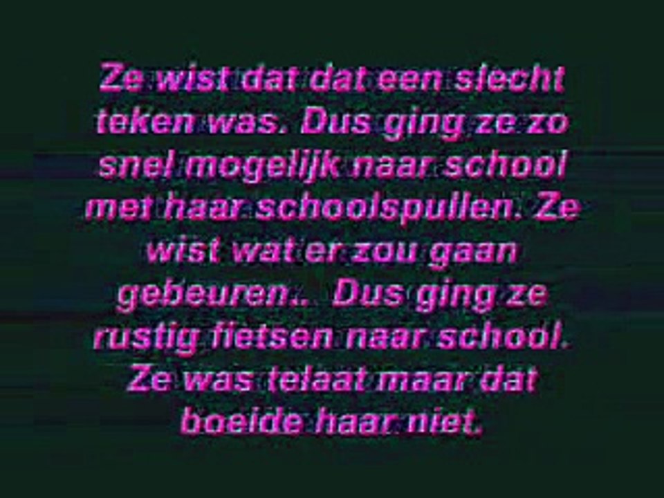 Verhaal over een meisje die alleen was..