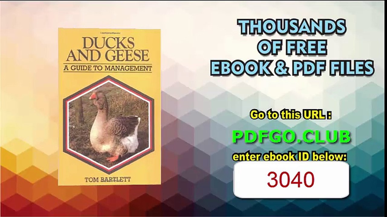 Ducks and Geese A Guide to Management