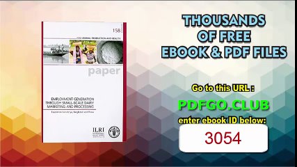 Employement Generation Through Small-Scale Dairy Marketing and Processing