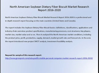 North American Soybean Dietary Fiber Biscuit Market Research Report 2016-2020