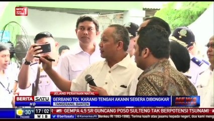 Menhub Akan Bongkar Gerbang Tol Karang Tengah