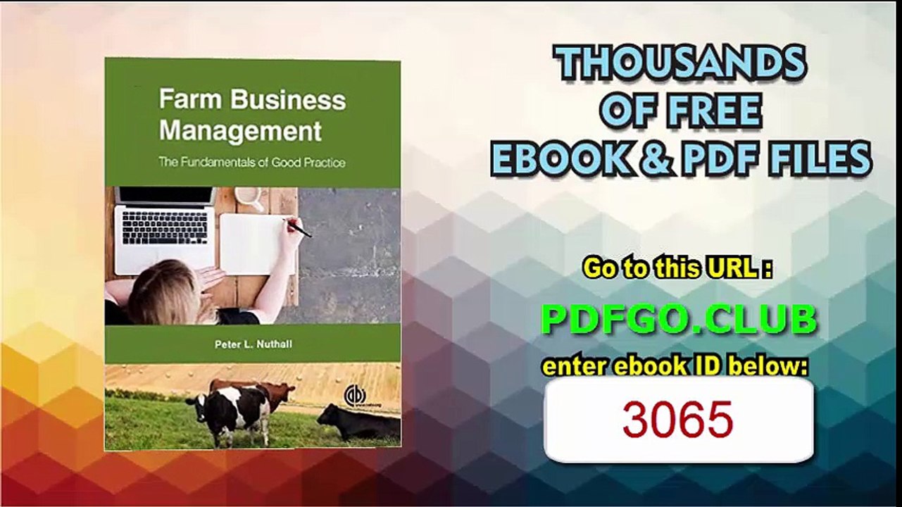 Farm Business Management The Fundamentals of Good Practice (Farm Business Management Series)
