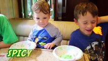 FOOD PRANK! HOT SPICY Prank Kids EAT WASABI Jello Pudding Challenge April Fools Joke Ideas
