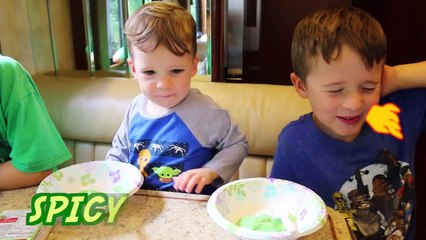 FOOD PRANK! HOT SPICY Prank Kids EAT WASABI Jello Pudding Challenge April Fools Joke Ideas
