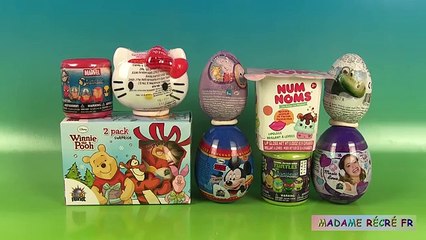 10 Oeufs Surprise Peppa Pig Violetta Mickey Mouse Num Noms 10 Surprise Eggs Unboxing