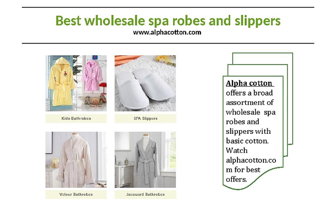 Best wholesale spa robes and slippers