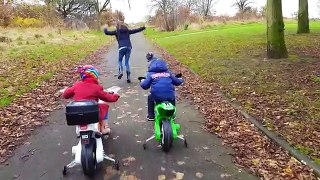 Kids Playing SMALL COLORS Motorbike with FUNNY Kids / Ride ON