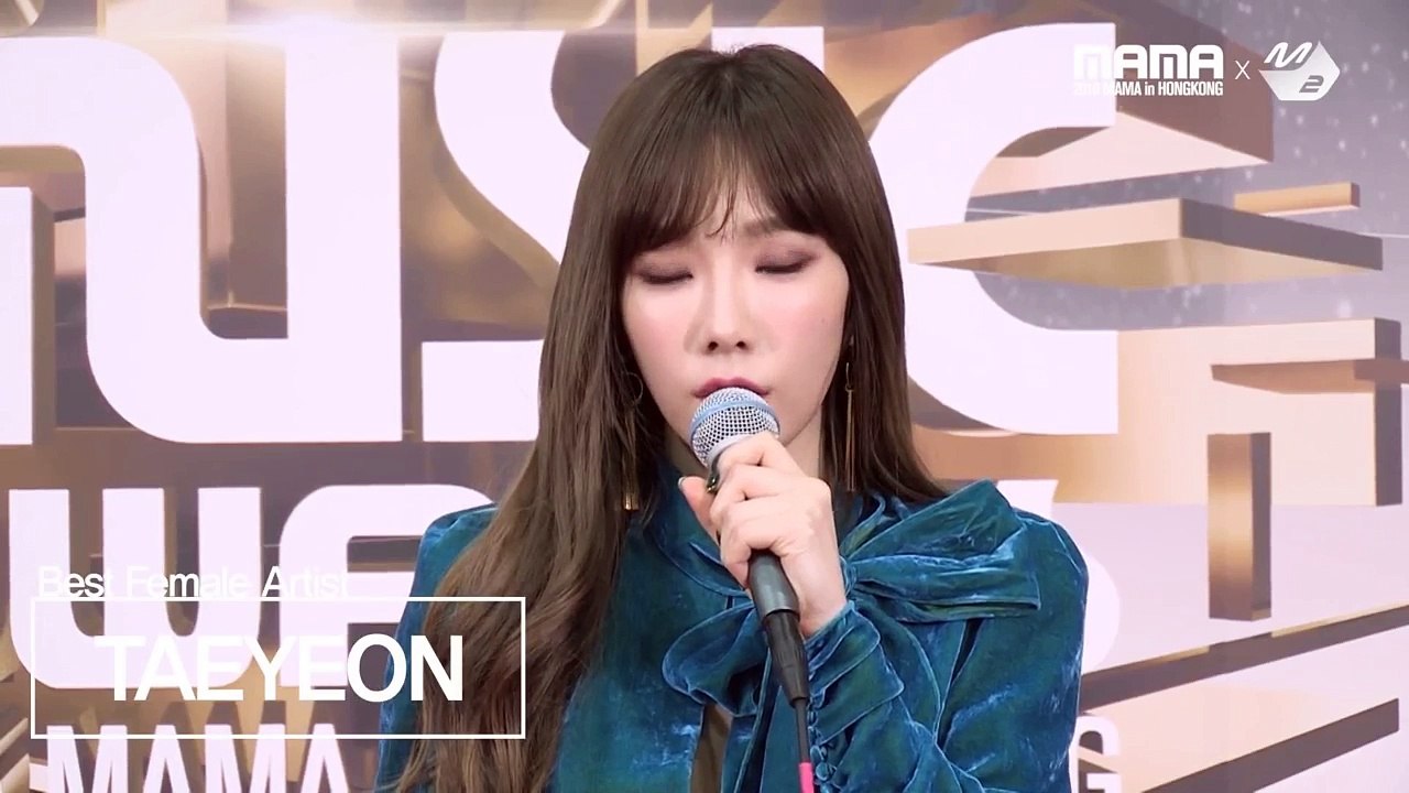 [2016MAMA x M2] 태연(TAEYEON) 여자가수상 땡큐스테이지