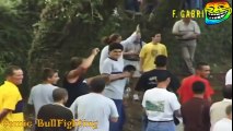 Best funny videos _ Funny bullfighting festival in Portugal _ Funny crazy bull attacks people