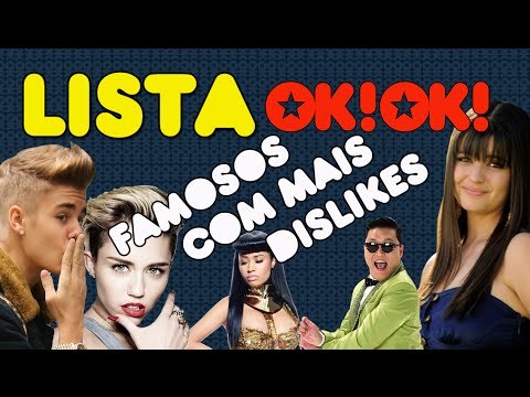 Top 5 famosos com mais dislikes EVEEEEEEEEEER