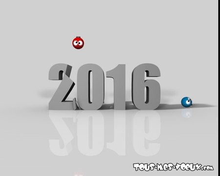 Angry boules 2017, carte virtuelle Bonne Année animée, humour