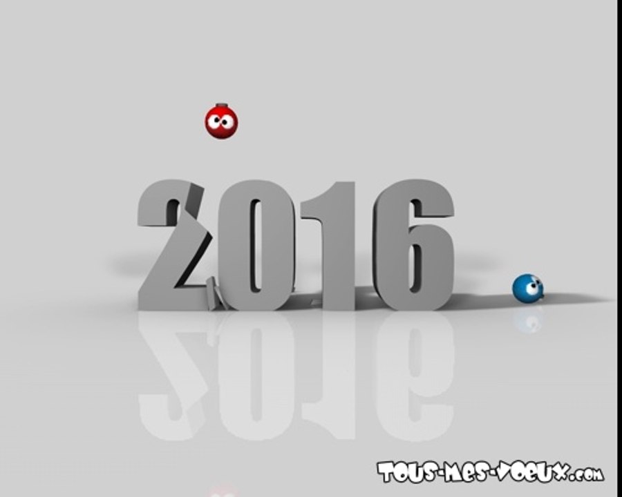 Angry boules 2017, carte virtuelle Bonne Année animée, humour