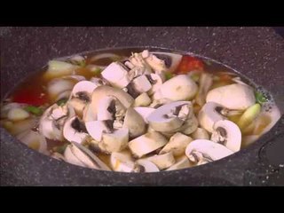 شوربة جمبري آسيوي - سلطة خضار وزبادي |شبكة وصناره حلقة كاملة