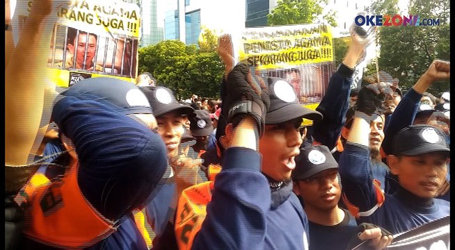 Sidang Perdana Ahok Didampingi Aksi Ormas Islam di Depan PN Jakarta Utara