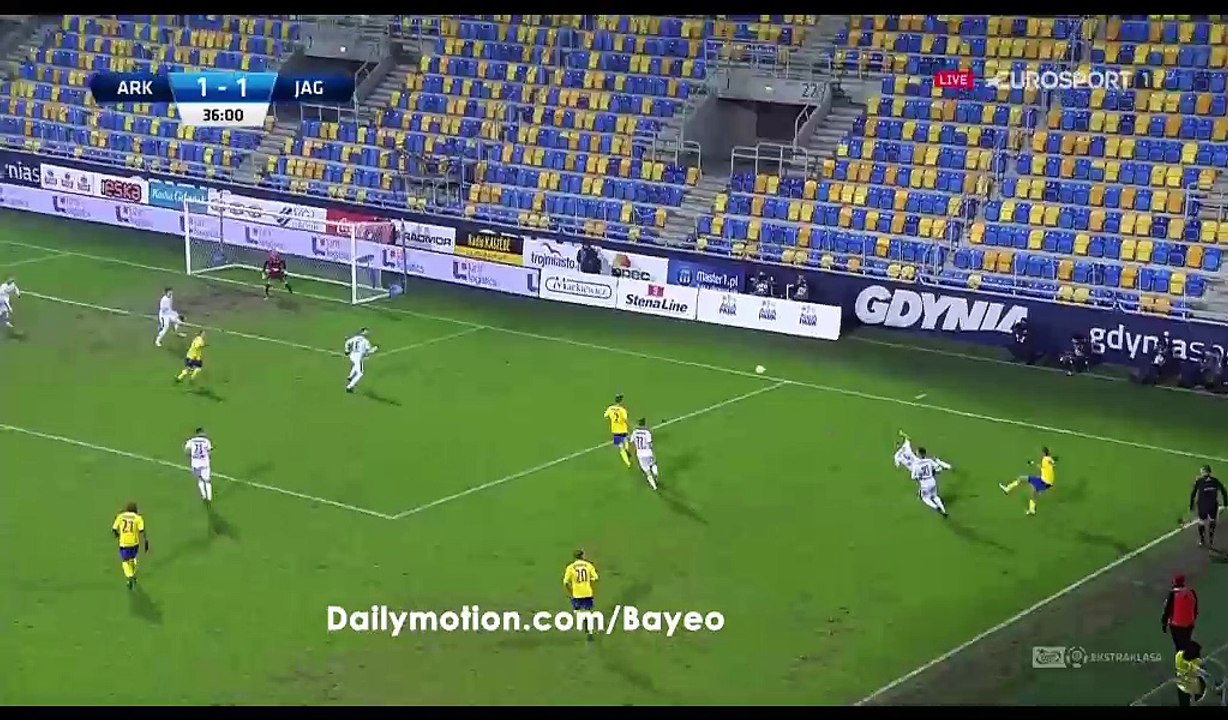 Rafal Siemaszko Goal HD - Arka Gdynia 2-1 Jagiellonia - 12.12.2016
