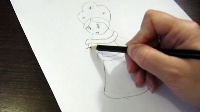 Как быстро нарисовать Снегурочку для детей How fast to draw for kids Snow White