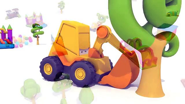 Развивающий мультфильм Экскаватор Мася и Подъемный Кран. 3D мультики про машинки
