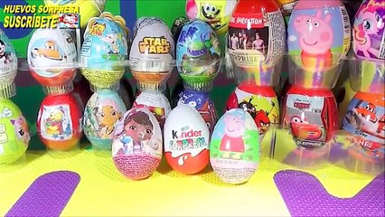 Huevos sorpresa en español. Videos abriendo huevos con juguetes de peppa pig, kinder sorpresa, toys