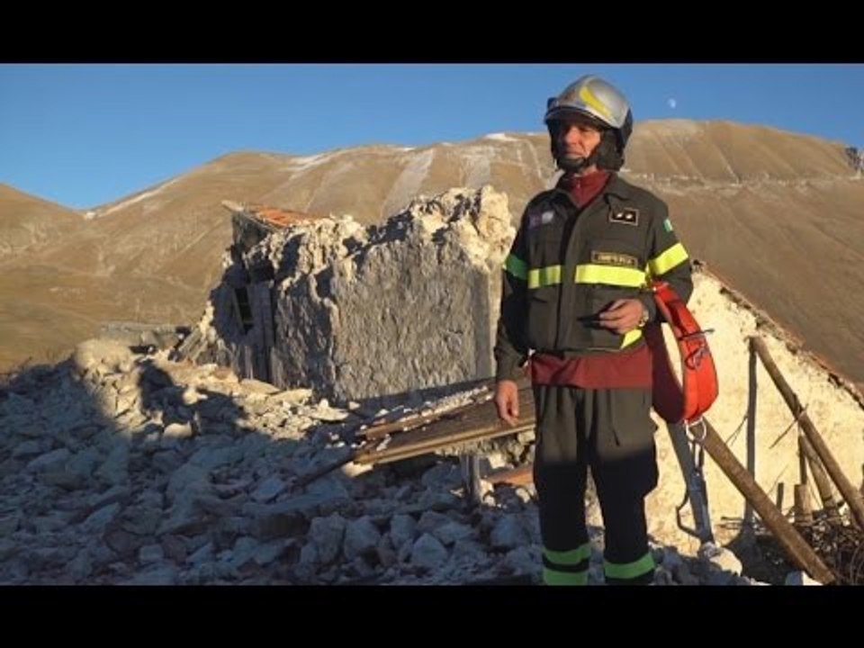 Castelluccio di Norcia (PG) - Terremoto, recupero beni. Int. Isp. Giampaolo Galliccia (12.12.16)