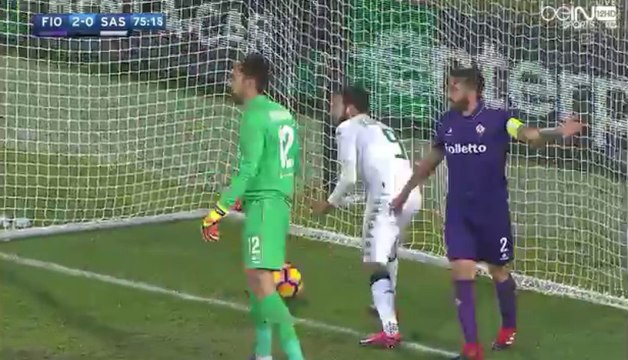 Francesco Acerbi Goal - Fiorentina 2-1 Sassuolo Calcio - (12/12/2016)