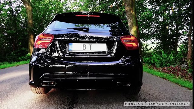 MERCEDES A45 AMG vs BMW M135i Acceleration 0-250 Autobahn top Speed onboard Sound 1er A Klasse