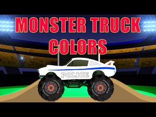 Monster Truck Stunts | Learn COLORS