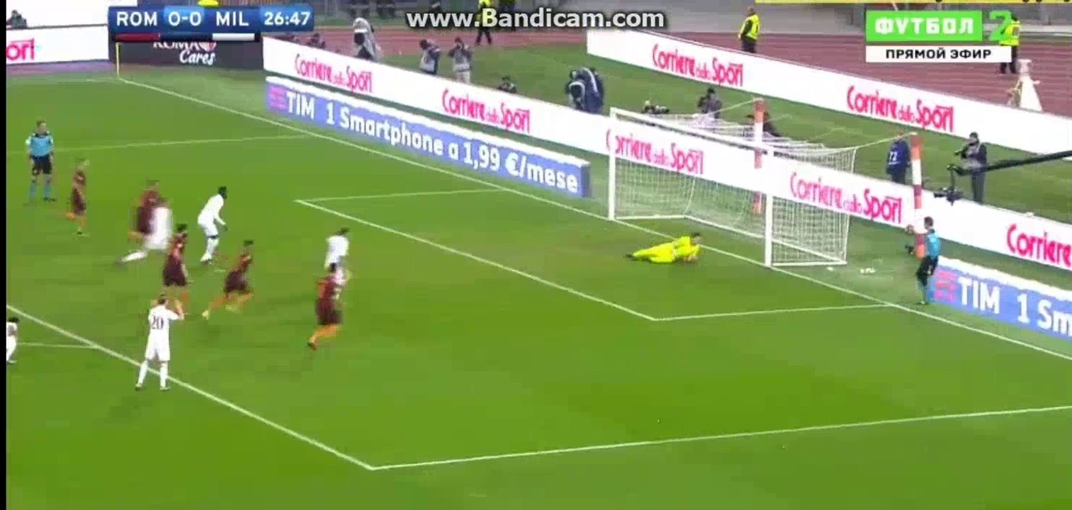 Wojciec  Szciezny SAVE Penalty  HD - AS Roma 0-0   AC Milan - 12.12.2016