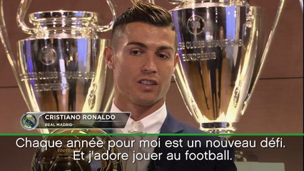 Ballon d'Or - Ronaldo: "Je vais continuer à travailler dur"