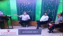 Ex-presidente do Inter acerta soco em jornalista ao vivo