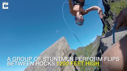 Man Front Flips 1200 Feet Between Rocks-TO9tbtXnC0s