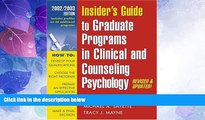Price Insider s Guide to Graduate Programs in Clinical and Counseling Psychology: 2002/2003