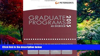 Buy Peterson s Graduate   Professional Programs: An Overview 2015 (Peterson s Graduate