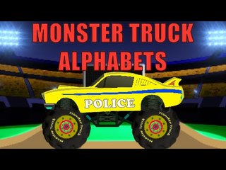 Monster Truck Stunts | Learn Alphabets