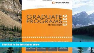 Online Peterson s Graduate   Professional Programs: An Overview 2013 (Peterson s Graduate