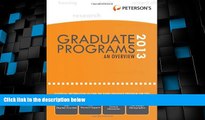 Price Graduate   Professional Programs: An Overview 2013 (Peterson s Graduate   Professional