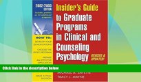 Price Insider s Guide to Graduate Programs in Clinical and Counseling Psychology: 2002/2003