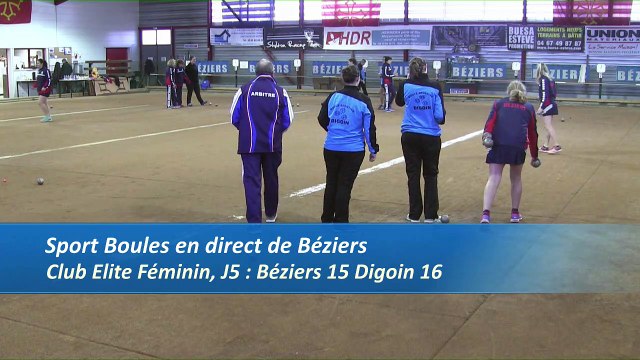 Quatrième tour, Béziers contre Digoin, Club Elite Féminin, J5, Sport Boules, saison 2016-2017
