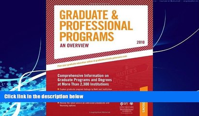 Buy Peterson s Graduate   Professional Programs: An Overview - 2010: Comprehensive Information on