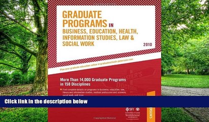 Buy Peterson s Graduate Programs in Business, Education, Health, Information Studies, Law   Social