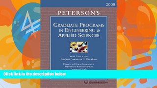 Buy Peterson s Graduate Programs in Engineering   Applied Sciences 2008 (Peterson s Graduate