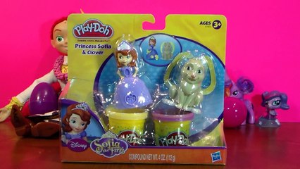 Sofia the First and Clover Play Doh set unboxing from Disney with Sparkling Play-Doh!